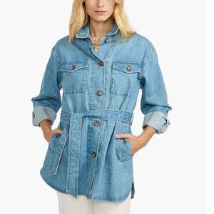 Marea By Liz Joy DENIM UTILITY JACKET - VINTAGE WASH SZ M